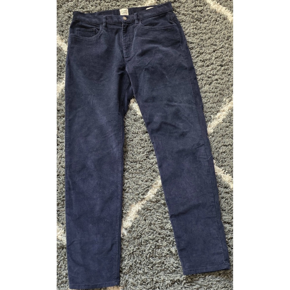 Flint and Tinder Corduroy Tapered Fit Pants Blue  Mens 32x32